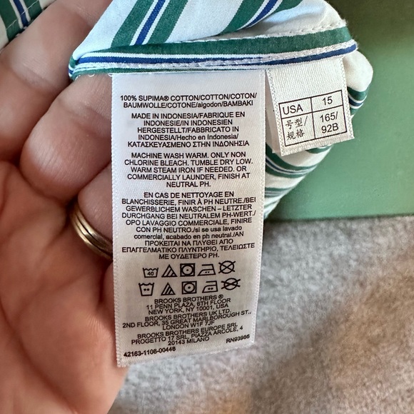 🖇️ Brooks Brothers 15-32 Regular Fit Button Down Dress Shirt - Picture 6 of 6